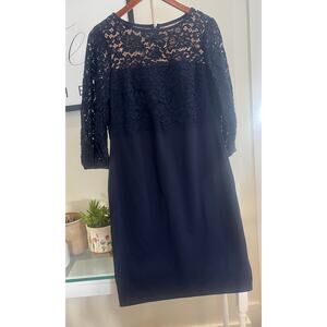 Lauren by Ralph Lauren Navy Blue Lace Cocktail Dress | Size 10